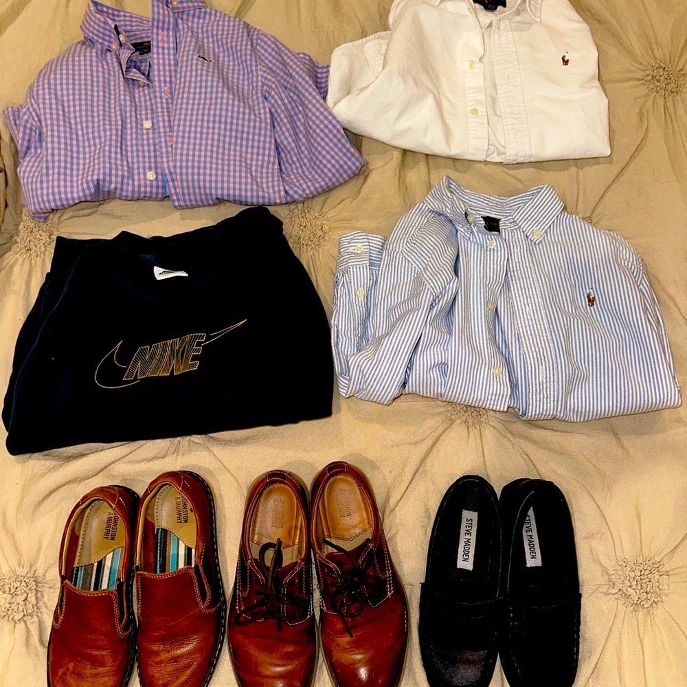 Boys Lot size 7 and shoes size 1Youth